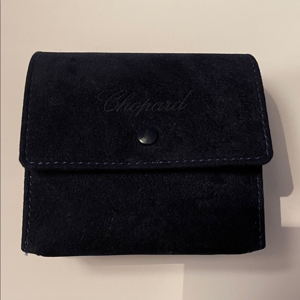Chopard Navy Suede Travel Jewelry Pouch For Watch